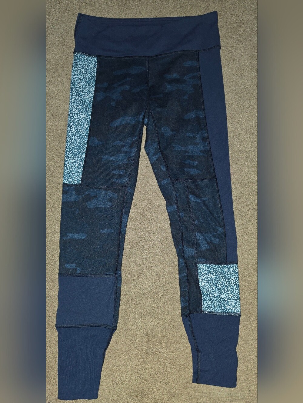 LuLuLemon Navy Camo Athletic Leggings
